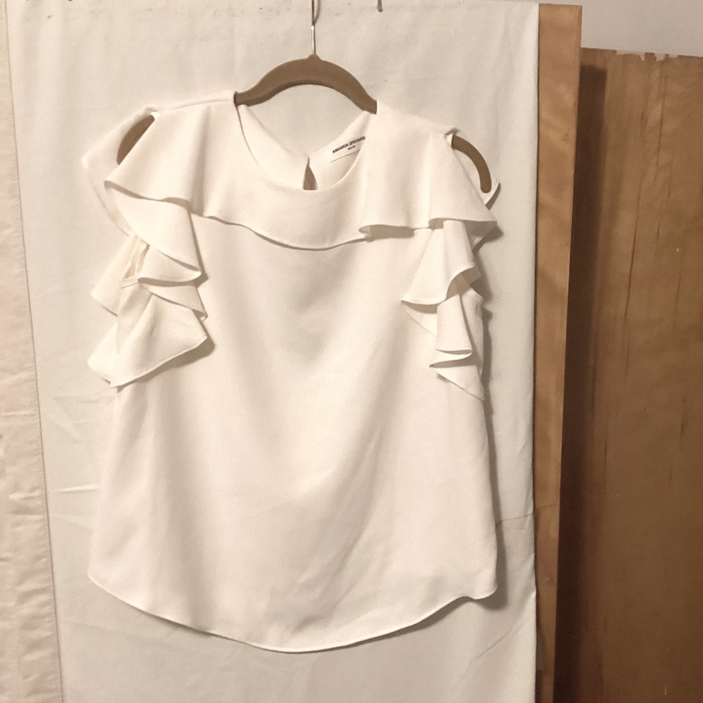 Amanda Uprichard Blouse Sz M  # ruffles